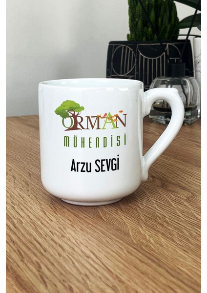 Kişiye Özel Orman Mühendisi Kupa Bardak Oval Mühendisler Günü Hediyesi
