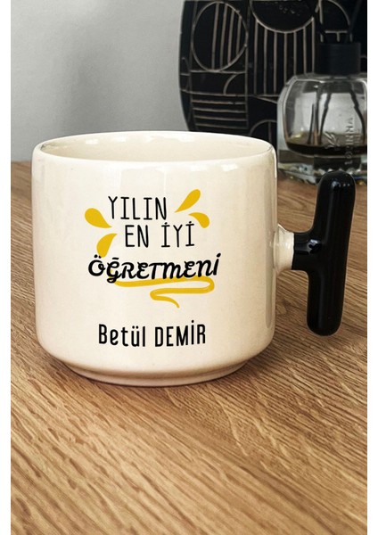 Kişiye Özel Öğretmenler Günü Hediyesi Kupa Bardak T Kulplu Siyah Sınıf Öğretmenine Hediye fiyatları