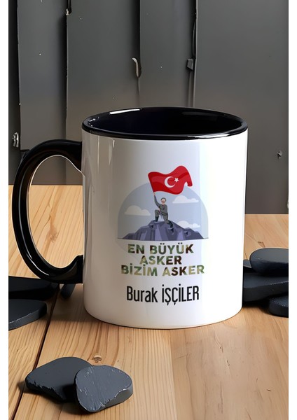 Kişiye Özel En Büyük Asker Kupa Bardak Siyah Askere Hediye fırsatları
