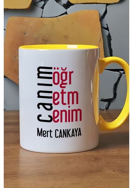 Kişiye Özel Öğretmenler Günü Hediyesi Kupa Bardak Sarı Erkek Öğretmen fırsatları