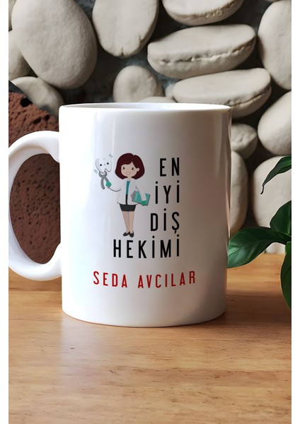 Kişiye Özel Kadın En Iyi Diş Hekimi Kupa Bardak Beyaz indirimleri