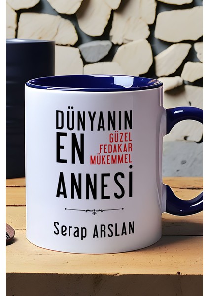 Kişiye Özel Anneye Hediye Kupa Bardak Lacivert Annelere Doğum Günü Hediyesi fiyatları