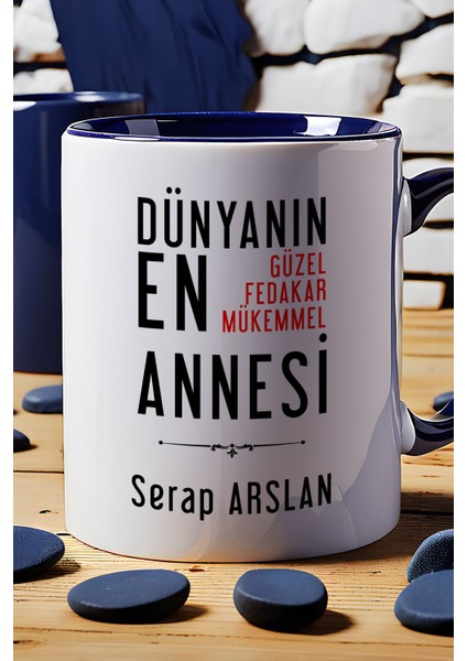 Kişiye Özel Anneye Hediye Kupa Bardak Lacivert Annelere Doğum Günü Hediyesi indirimleri