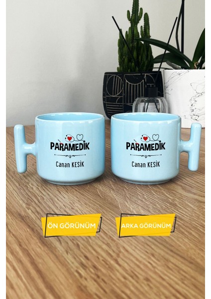 Kişiye Özel Paramedik -2- Pastel T Kulplu Kupa Bardak Mavi Att Tıp Bayramı Hediyesi modelleri