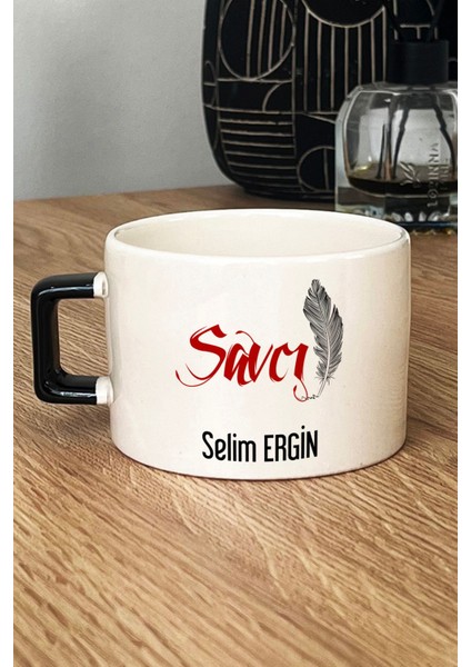 Kişiye Özel Savcı Lüks Fincan Siyah