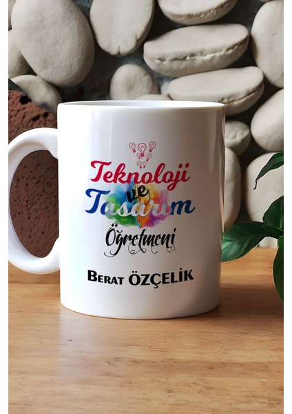 Kişiye Özel Teknoloji ve Tasarım Öğretmeni Kupa Bardak Beyaz indirimleri