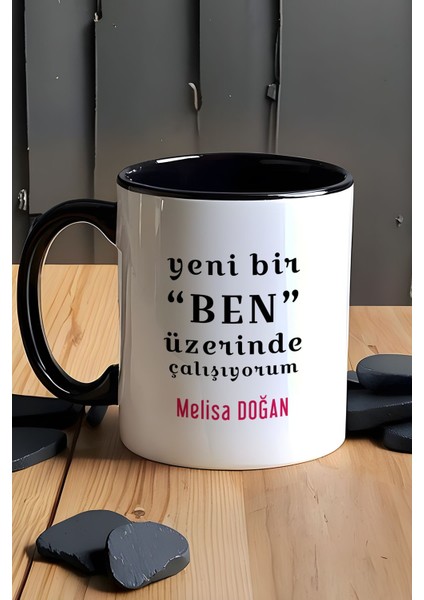 Kişiye Özel Yeni Bir Ben Kupa Bardak Siyah Motto Arkadaşa Kardeşe Hediye fırsatları