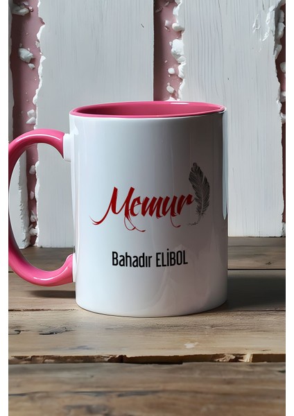 Kişiye Özel Memur Kupa Bardak Pembe fiyatları