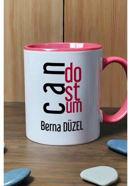 Kişiye Özel Canım Kankam Kupa Bardak Pembe Arkadaşa Hediye