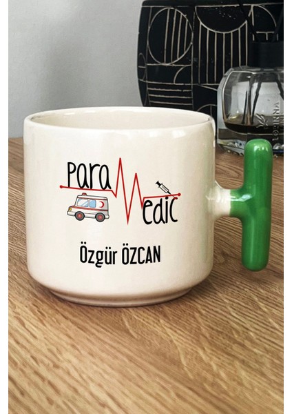 Kişiye Özel Paramedik Kupa Bardak T Kulplu Yeşil Isme Özel Tıp Bayramı Hediyeleri fiyatları