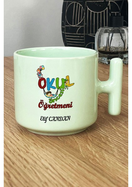 Kişiye Özel Okul Öncesi Öğretmeni -2- Pastel T Kulplu Kupa Bardak Yeşil fiyatları
