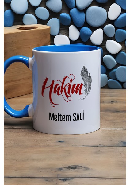 Kişiye Özel Hakim Kupa Bardak Mavi modelleri