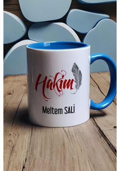 Kişiye Özel Hakim Kupa Bardak Mavi fırsatları