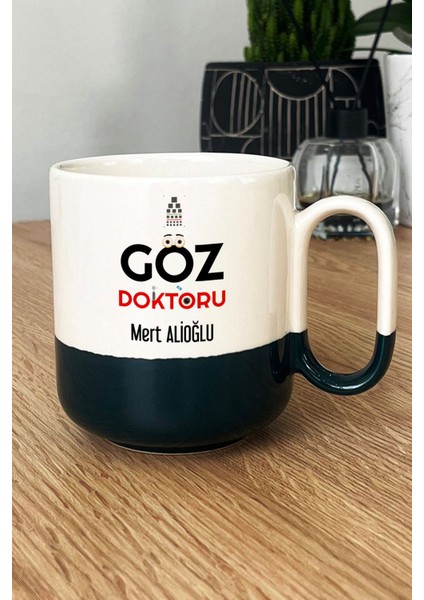 Kişiye Özel Göz Doktoru Pro Kupa Bardak Siyah Isme Özel Tıp Bayramı Hediyeleri