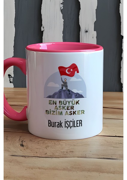 Kişiye Özel En Büyük Asker Kupa Bardak Pembe Askere Hediye indirimleri