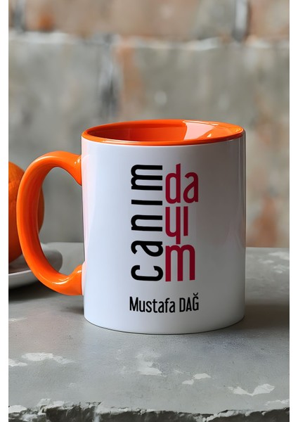 Kişiye Özel Canım Dayım Kupa Bardak Turuncu Dayıya Doğum Günü Hediyesi fırsatları