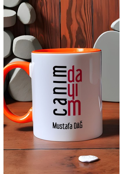 Kişiye Özel Canım Dayım Kupa Bardak Turuncu Dayıya Doğum Günü Hediyesi indirimleri