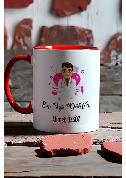 Kişiye Özel En Iyi Doktor Kupa Bardak Kırmızı Tıp Bayramı Hediyesi fırsatları