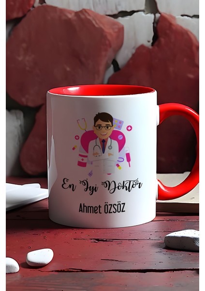 Kişiye Özel En Iyi Doktor Kupa Bardak Kırmızı Tıp Bayramı Hediyesi indirimleri