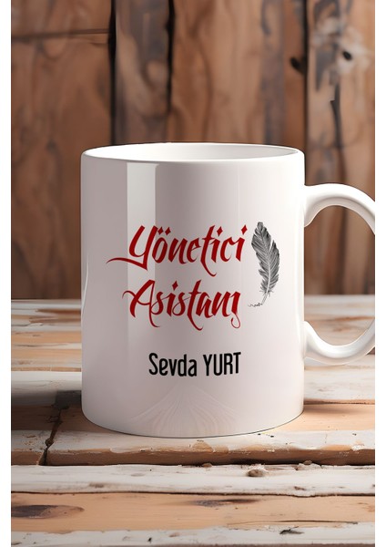 Kişiye Özel Yönetici Asistanı Kupa Bardak Beyaz