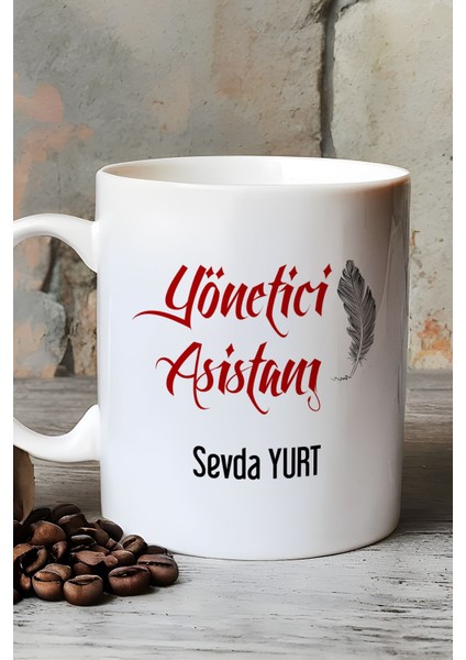 Kişiye Özel Yönetici Asistanı Kupa Bardak Beyaz