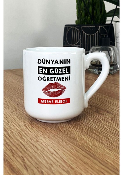 Kişiye Özel Dünyanın En Güzel Öğretmeni Kupa Bardak Oval Öğretmenler Günü Hediyesi fiyatları