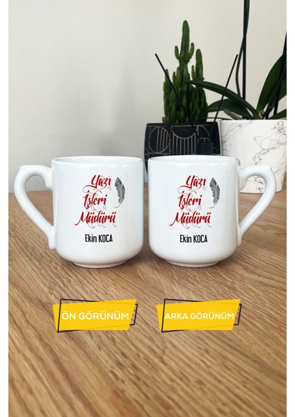 Kişiye Özel Yazı Işleri Müdürü Kupa Bardak Oval modelleri