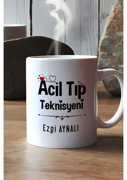 Kişiye Özel Acil Tıp Teknisyeni Kupa Bardak Beyaz Att Tıp Bayramı Hediyesi modelleri