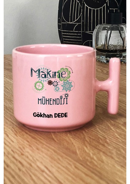 Kişiye Özel Makine Mühendisi Pastel T Kulplu Kupa Bardak Pembe Mühendisler Günü Hediyesi fiyatları