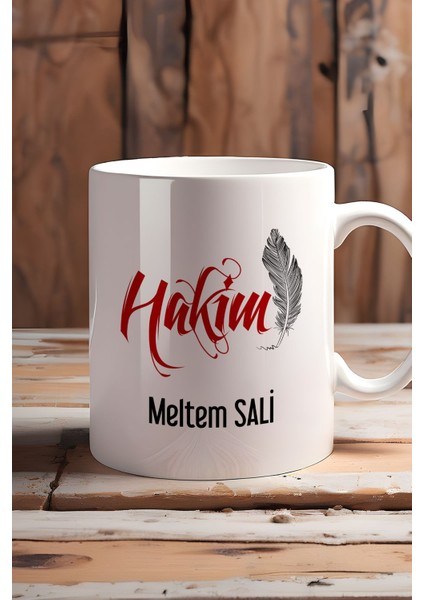 Kişiye Özel Hakim Kupa Bardak Beyaz
