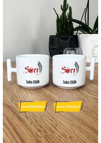 Kişiye Özel Savcı Kupa Bardak T Kulplu Beyaz modelleri