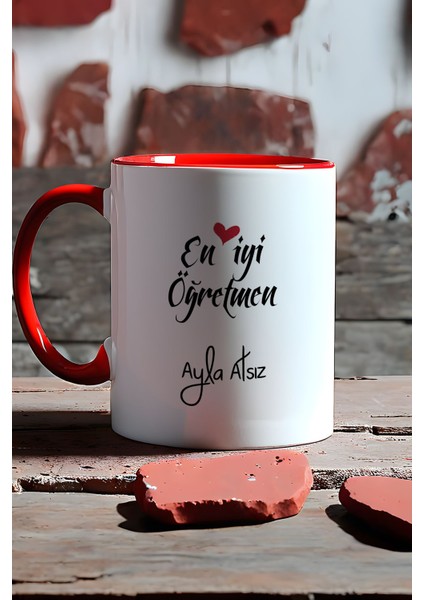 Kişiye Özel En Iyi Öğretmen Kupa Bardak Kırmızı Öğretmenler Günü Hediyesi fırsatları