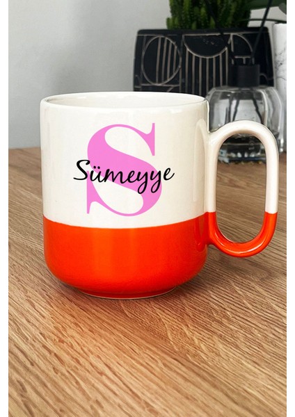 Kişiye Özel Baş Harf ve Isim Yazılı Pro Kupa Bardak Turuncu Doğum Günü Hediyesi fiyatları