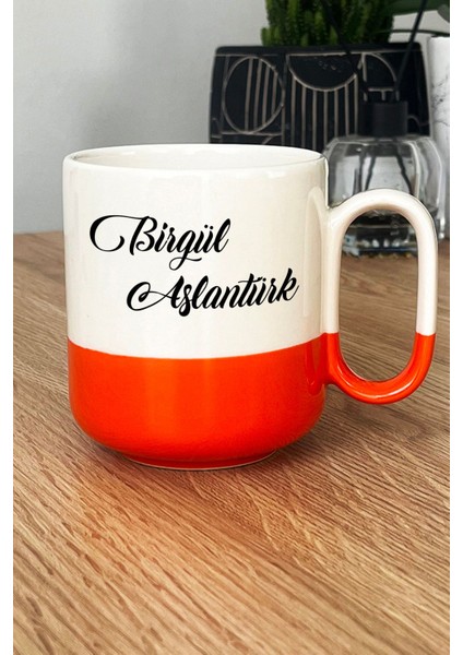 Kişiye Özel Isim Soyisim Yazılı Pro Kupa Bardak Turuncu Isme Özel Hediye fiyatları