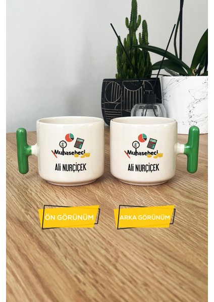 Kişiye Özel Muhasebeci Kupa Bardak T Kulplu Yeşil modelleri