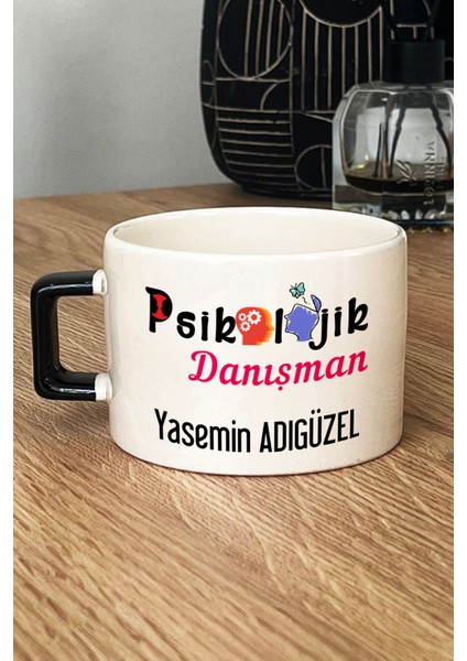 Kişiye Özel Psikolojik Danışman Lüks Fincan Siyah Tıp Bayramı Hediyesi