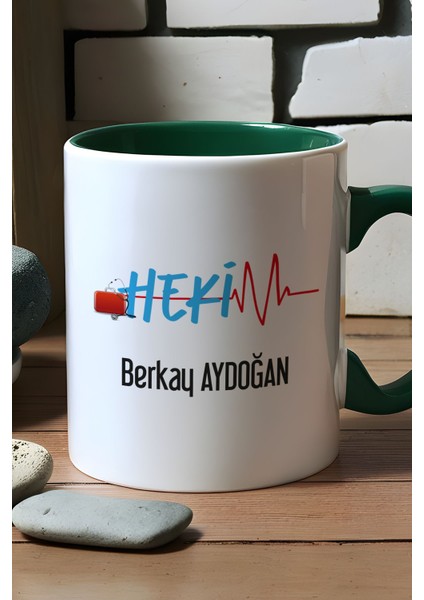 Kişiye Özel Hekim Doktor Kupa Bardak Yeşil 14 Mart Tıp Bayramı Hediyesi