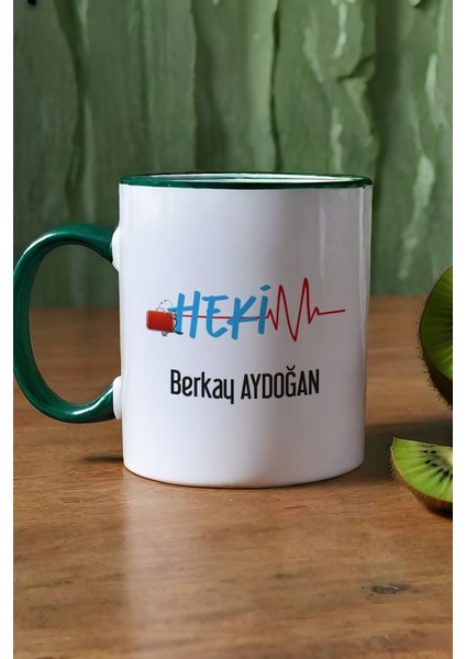 Kişiye Özel Hekim Doktor Kupa Bardak Yeşil 14 Mart Tıp Bayramı Hediyesi