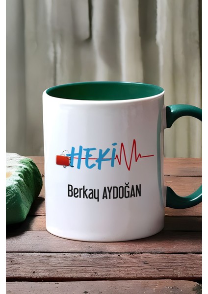 Kişiye Özel Hekim Doktor Kupa Bardak Yeşil 14 Mart Tıp Bayramı Hediyesi