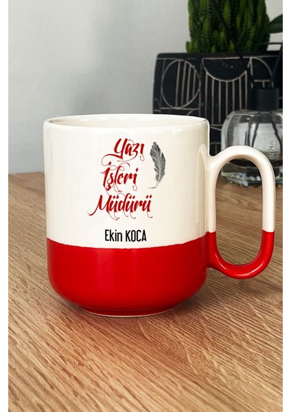 Kişiye Özel Yazı Işleri Müdürü Pro Kupa Bardak Kırmızı fiyatları