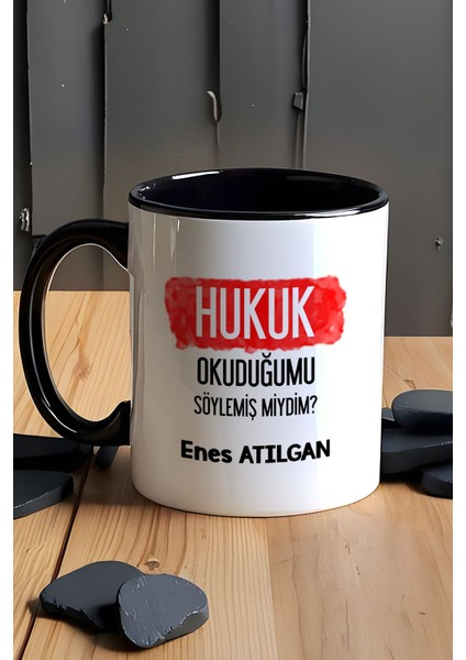 Kişiye Özel Avukata Hediye Kupa Bardak Siyah Hukuk Okuduğumu Söylemiş Miydim