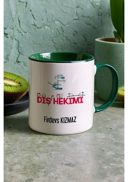 Kişiye Özel Diş Hekimi Kupa Bardak Yeşil Diş Hekimleri Günü Hediyesi indirimleri