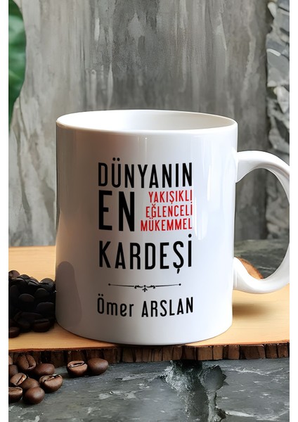 Kişiye Özel Erkek Kardeş Kupa Bardak Beyaz Erkek Kardeşe Doğum Günü Hediyesi fiyatları