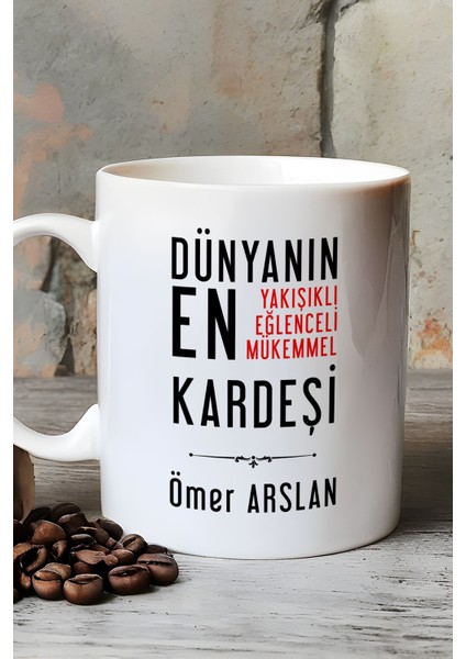 Kişiye Özel Erkek Kardeş Kupa Bardak Beyaz Erkek Kardeşe Doğum Günü Hediyesi fırsatları