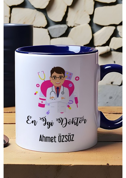 Kişiye Özel En Iyi Doktor Kupa Bardak Lacivert Tıp Bayramı Hediyesi fiyatları