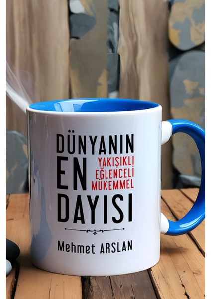 Kişiye Özel Dayı Kupa Bardak Mavi Dayıya Doğum Günü Hediyesi fiyatları