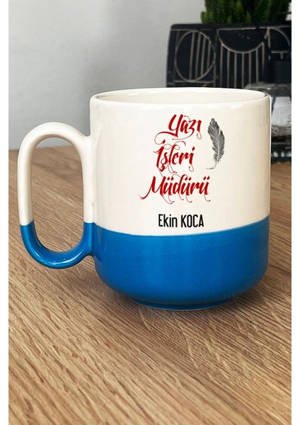 Kişiye Özel Yazı Işleri Müdürü Pro Kupa Bardak Mavi