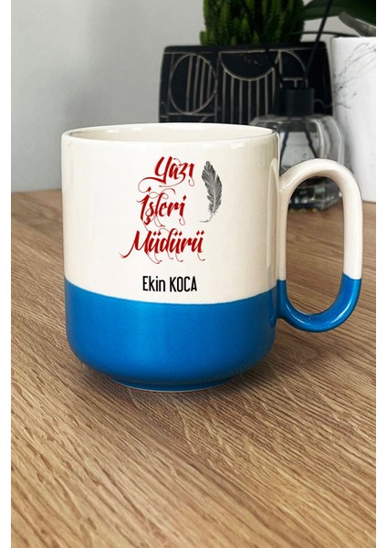 Kişiye Özel Yazı Işleri Müdürü Pro Kupa Bardak Mavi fiyatları