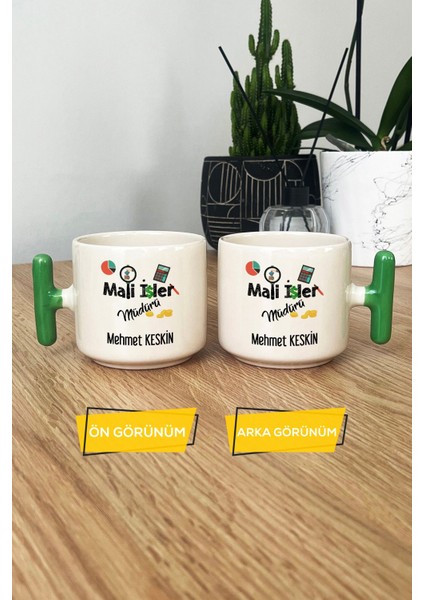 Kişiye Özel Mali Işler Müdürü Kupa Bardak T Kulplu Yeşil modelleri