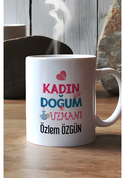 Kişiye Özel Kadın Doğum Uzmanı Kupa Bardak Beyaz Tıp Bayramı Hediyeleri modelleri